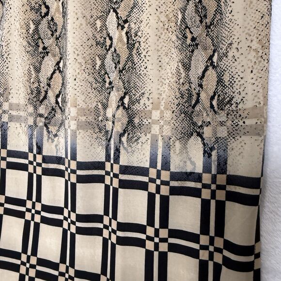 Mlle Gabrielle Tan Black Print Travel Knit Skirt Women's Size 3x Business Casual - Picture 7 of 15